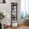 Schuhregal aus Holz 8-stöckiges Schuhregal Schuh-Organizer vertikal 27,5x26,5x110cm Schwarz Bild 2