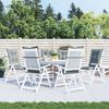 vidaXL Hochlehner-Auflagen 6 Stk. Melange Hellgrau 120x50x7 cm Stoff 4002348 Bild 3