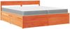 vidaXL Bett mit Schubladen und Matratze Wachsbraun 200x200 Massivholz 3281888 Bild 2