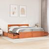 vidaXL Bett mit Schubladen und Matratze Wachsbraun 200x200 Massivholz 3281888 Bild 3