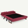 Dmora 2-Sitzer SchlafsofaCalvin, Verwandelbares Sofa, Lineare Stoffstruktur, Schlafsessel mit Stauraum, 133x78 h78 cm, Rot Bild 5