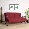 Dmora 2-Sitzer SchlafsofaCalvin, Verwandelbares Sofa, Lineare Stoffstruktur, Schlafsessel mit Stauraum, 133x78 h78 cm, Rot Bild 2