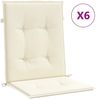 vidaXL Gartenstuhlauflagen für Niedriglehner 6 Stk. Creme 100x50x3 cm 314133 Bild 2