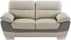 Vente-unique - FRANCESCA Couchgarnitur Leder Schokoladenbraun - B 85 cm x H 86 cm x L 210 cm170 cm Bild 4