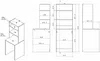 Vente-unique - ERKANO Waschküche Holz, Platte BeigeWeiß - B 66,8 cm x H 184,4 cm x L 269 cm Bild 4