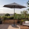 Sonnenschirmständer mit Rollen Schirmständer für 3,5-5cm | Premium Sonnenschirm Schirmfuß befüllbar bis 32kg | Sonnenschirmhalter Grau Sonnenschirmfuß rollbar Bild 2