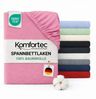 Komfortec Spannbettlaken Jersey Spannbettuch, 90x200, 140x200, 160x200, 180x200 oder 200x200 cm, 100% Baumwolle (135 g/m), Gummizug: Rundum, (1 Stück), OEKO-TEX® Standard 100 Zertifisiert, für Matratzen bis 25 cm Höhe Bild 4