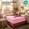Komfortec Spannbettlaken Jersey Spannbettuch, 90x200, 140x200, 160x200, 180x200 oder 200x200 cm, 100% Baumwolle (135 g/m), Gummizug: Rundum, (1 Stück), OEKO-TEX® Standard 100 Zertifisiert, für Matratzen bis 25 cm Höhe Bild 3