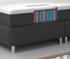 Inter 'Dallas' Boxspringbett mit Matratze und integriertem Topper, Webstoff anthrazit, 180x200 cm Bild 3