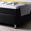 Inter 'Dallas' Boxspringbett mit Matratze und integriertem Topper, Webstoff anthrazit, 180x200 cm Bild 2