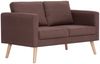 vidaXL 2-Sitzer-Sofa Stoff Braun [281353] Bild 2