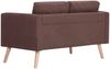 vidaXL 2-Sitzer-Sofa Stoff Braun [281353] Bild 4