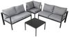 SVITA Gartenlounge-Set MISSOURI, (Set, Modulares Ecksofa mit Tisch), 4-tlg. Outdoor Sofa, Schwarz / Grau Bild 4