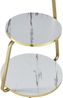 Beistelltisch Sipoo 74x46x37cm Marmoroptik Weiß / Marmoroptik Schwarz [en. casa] Bild 4
