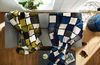 Gözze - Weiche Kuscheldecke, Cashmere Feeling, Hohes Stoffgewicht 500 g/m², Antigua, 150x200 cm - Blau/Silber/Weiß Bild 3