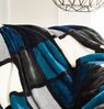 Gözze - Weiche Kuscheldecke, Cashmere Feeling, Hohes Stoffgewicht 500 g/m², Antigua, 150x200 cm - Blau/Silber/Weiß Bild 2