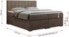 Boxspringbett, Matratze und Topper, zwei Bettkästen - LOPE - 180x200cm - Braun Velours - H4 Bild 5