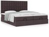 vidaXL Ottoman-Bett mit Matratzen Dunkelbraun 160x200 cm Stoff 3313730 Bild 4