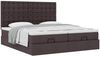 vidaXL Ottoman-Bett mit Matratzen Dunkelbraun 160x200 cm Stoff 3313730 Bild 5
