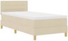vidaXL Boxspringbett mit Kissen mit Kopfteil Creme 80 x 200 cm Stoff 3338802 Bild 4