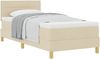 vidaXL Boxspringbett mit Kissen mit Kopfteil Creme 80 x 200 cm Stoff 3338802 Bild 2