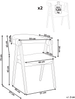 Esszimmerstuhl 2er Set DAY Stoff Hellbraun Taupe Bild 2