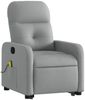 vidaXL Massagesessel mit Aufstehhilfe Hellgrau Stoff 3206804 Bild 3