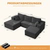 LITBIRD Ecksofa U-förmig 272 x 175 x 61 cm, modulares Oversize-Schlafsofa, montagefrei, mit Recamiere, extra tief sitzend, als Schlafsofa nutzbar Bild 2