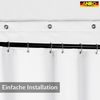 ANRO Duschvorhang WAFFEL Anti-Schimmel Waffel Hochwertig Badezimmervorhang Wasserperlend Breite 120 cm (Packung, 1-tlg, Duschvorhang inkl. Aufhängeringe), robuster Vorhang Stangenaufhängung 120x200 cm Spa Design Weiß Bild 3