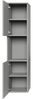 Badplaats Badezimmerschrank Montreal 30 x 30 x 131 cm Grau Matt - Hoch Badschrank Mit 2 Türen Bild 2