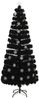 vidaXL Weihnachtsbaum mit LED-Schneeflocken Schwarz 240 cm Fiberoptik 328465 Bild 2