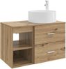 vidaXL Badezimmermöbel-Set 2 pcs Artisan-Eiche Holzwerkstoff 3403935 Bild 2