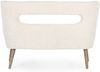 2-Sitzer Sofa Inaro aus Teddy Stoff, skandinavisch modern, cremeweiß, Gestell aus Kautschukholz Bild 2