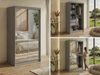 Schwebetürenschrank DUBROWNIK mit großer Spiegelfront, moderner Kleiderschrank, Breite 120 cm - Grau - inkl. Schubladen Bild 2