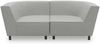 Gartenlounge Sofa 2-Sitzer Brandie 206x77x103 mit Outdoorbezug silber Bild 2