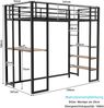 Eisenrahmenbett mit Bett und Tisch,Maße 90*190 cm, Kinder- und Jugendheimbett mit L-förmigem Schreibtisch, Eisenrahmenbett mit Geländer und Treppe, mit Treppe auf beiden Seiten beliebig platzierbar Bild 3