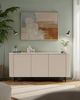 OTTO home Sideboard Lido, 181 cm breit, 3 Türen, Anrichte, Kommode, Stauraumschrank, Formgebogenes MDF, Stirnseiten mit Rundung, Push-to-open, Metallfüße Bild 2