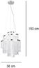 LED Kronleuchter POMP mit Acryl Kristallbehang und Fernbedienung Ø 38cm Bild 4