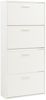 Schuhschrank Sykkylven 134x60x24 cm mit 4 Klappen Weiß [en. casa] Bild 3