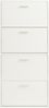 Schuhschrank Sykkylven 134x60x24 cm mit 4 Klappen Weiß [en. casa] Bild 5