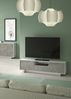 Dmora TV-Ständer Atina, TV-Ständer für das Wohnzimmer, niedriges Wohnzimmer-Sideboard mit 2 Türen und 1 Schublade, 100 % Made in Italy, 170 x 42 x 48 cm, Weiß und Zement Bild 5