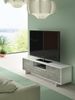 Dmora TV-Ständer Atina, TV-Ständer für das Wohnzimmer, niedriges Wohnzimmer-Sideboard mit 2 Türen und 1 Schublade, 100 % Made in Italy, 170 x 42 x 48 cm, Weiß und Zement Bild 4
