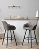 Beliani 'Darien' Barstuhl, 2er Set, Stoff, 103 x 54 x 50 cm, Grau Bild 2