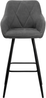 Beliani 'Darien' Barstuhl, 2er Set, Stoff, 103 x 54 x 50 cm, Grau Bild 4