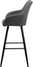 Beliani 'Darien' Barstuhl, 2er Set, Stoff, 103 x 54 x 50 cm, Grau Bild 5