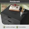DEVAISE Rollcontainer Mobiler Aktenschrank mit 5 Schubladen & Tür, (47 x 40 x 65 cm), abschließbar, Druckerständer, für Homeoffice, Büro Bild 4