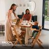Kinderkraft Kinderhochstuhl aus Holz ENOCK 3 in 1, Niedriger Stuhl, Babystuhl, Abnehmbare Schutzbügel und Gurt, Rückenlehnenverstellung, ab 6 Monaten bis 10 Jahre, Holz Bild 3