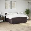vidaXL Boxspringbett mit Matratze Dunkelbraun 200x200 cm Stoff 3289083 Bild 4