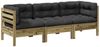 vidaXL 3-tlg. Garten-Sofagarnitur mit Kissen Kiefernholz Imprägniert 3299274 Bild 2
