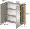 Badspiegelschrank Edelin Cashmere 80 x 75 cm mit Regalen Vicco Bild 2